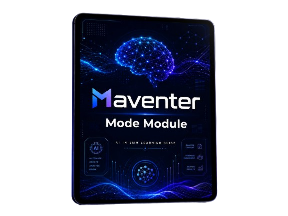 Maventer Mode Module packaging with blue and black design on a white background