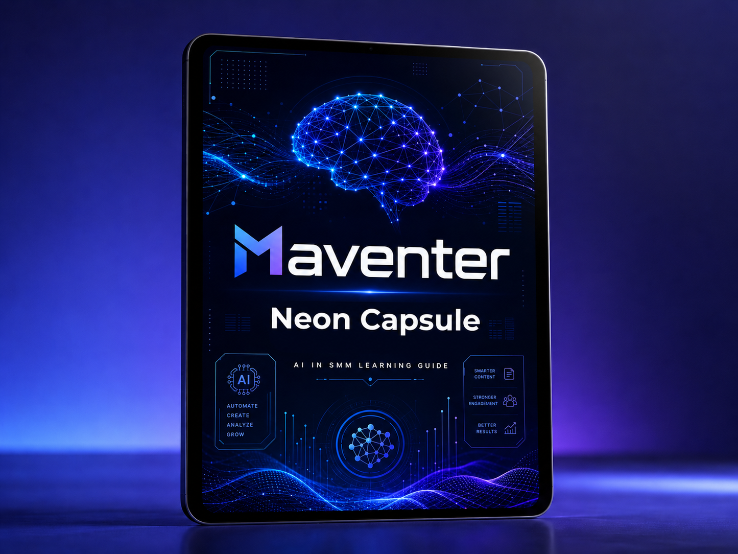 Maventer Neon Capsule product on a dark background